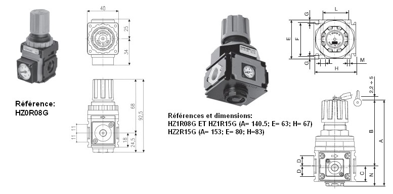 régulateur air comprimé HZ R