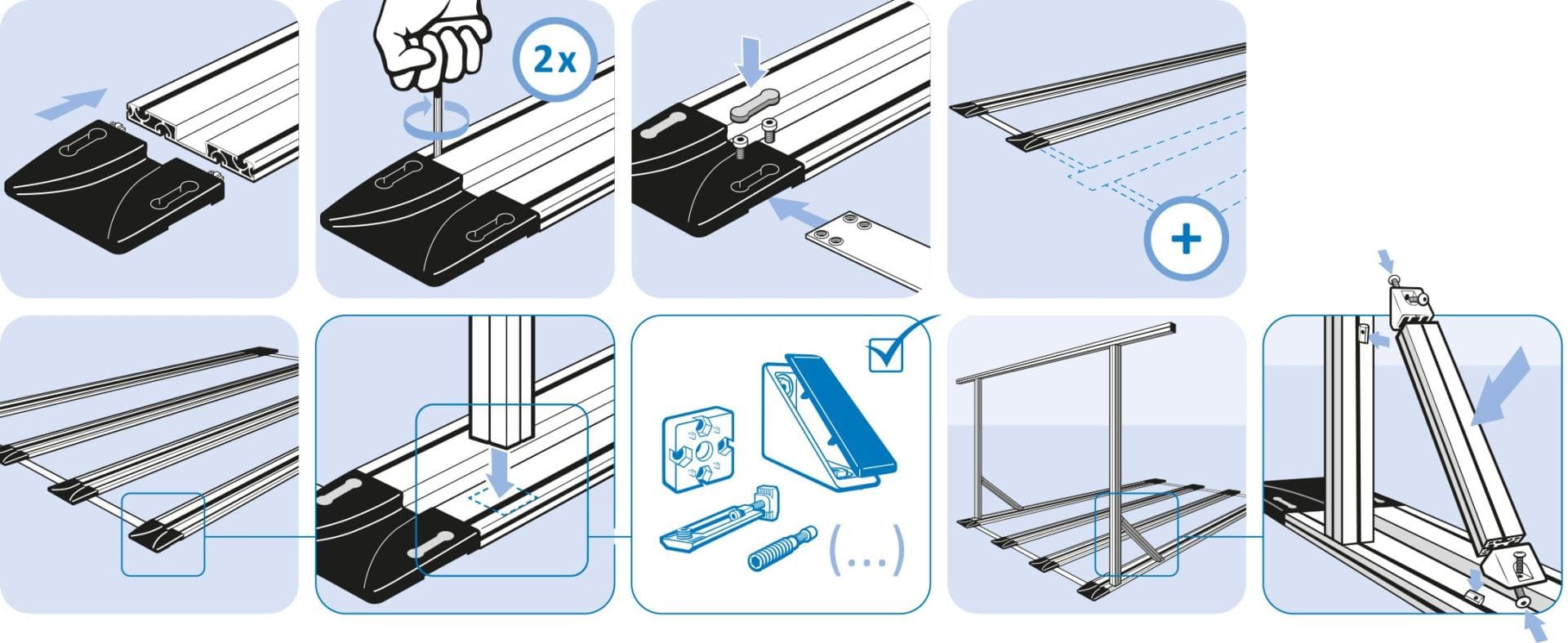 schéma de montage rail de gare fifo type I