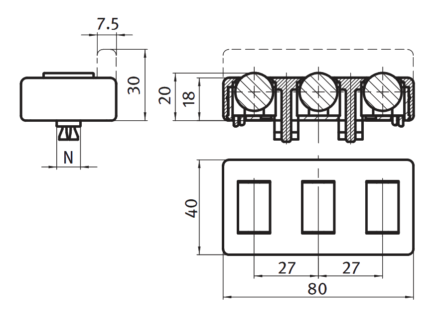 Bande de roulement 3 rouleaux pour translation manuelle technicachat