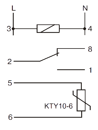 diagramme de connexion sonde convertisseur de température