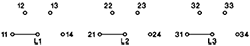 diagramme de connexions sélecteur rotatif 4 positions sans arret