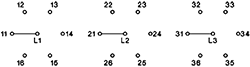 diagramme de connexions sélecteur rotatif 6 positions sans arret