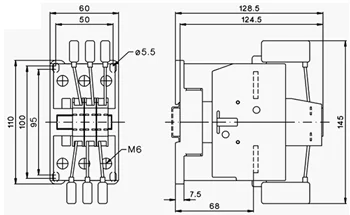 Schéma explicatif d'un contacteur électrique pour condensateur