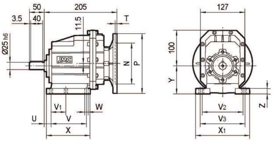 schéma réducteur HG25