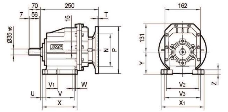 schéma réducteur HG25