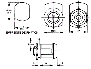 schema serrure pour armoire