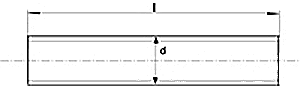 Schema tige filetée d'un mètre