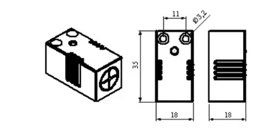 Schéma capteur inductif cubique